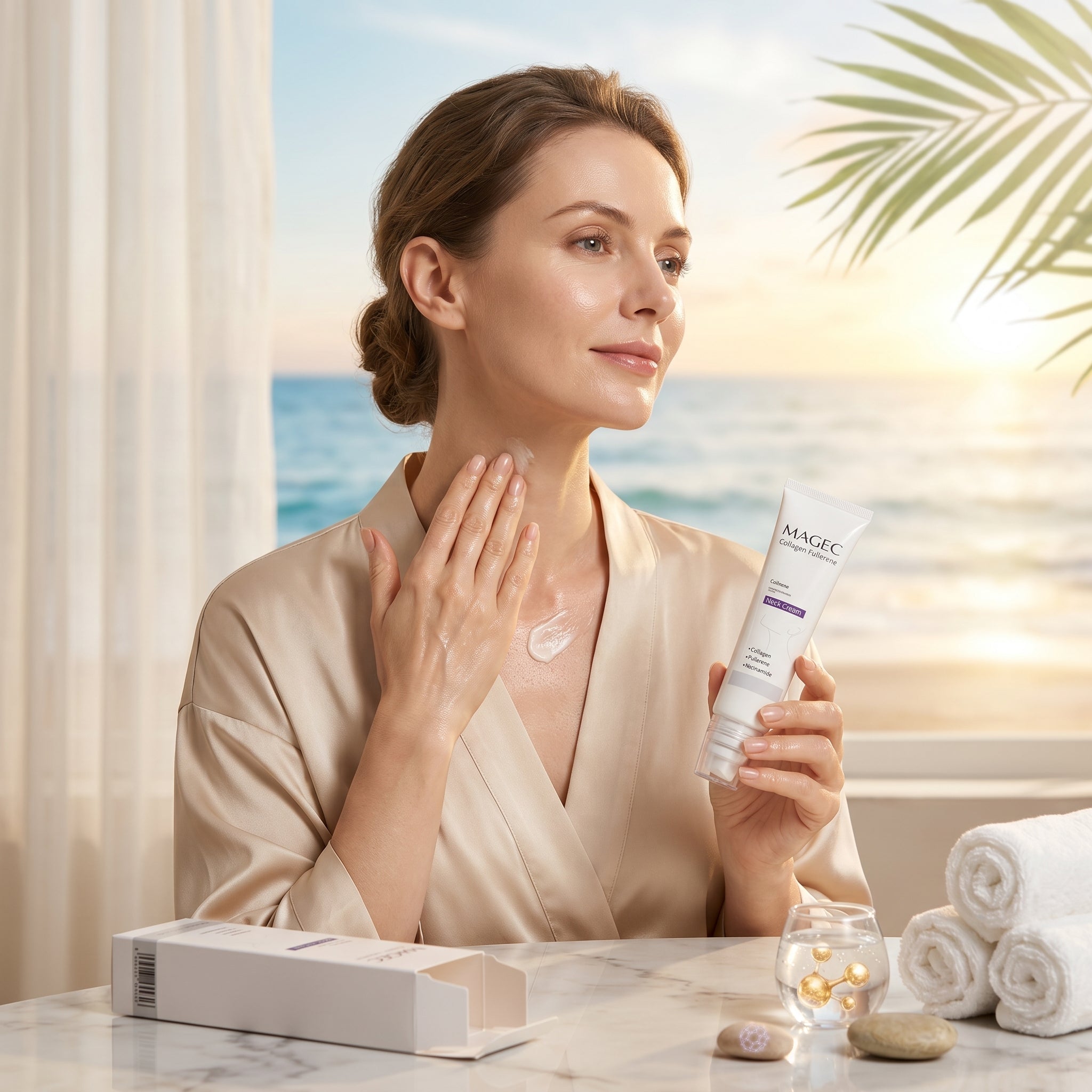 MAGEC Collagen Fullerene Neck Cream – Anti-Aging Firming Formula (50ml)