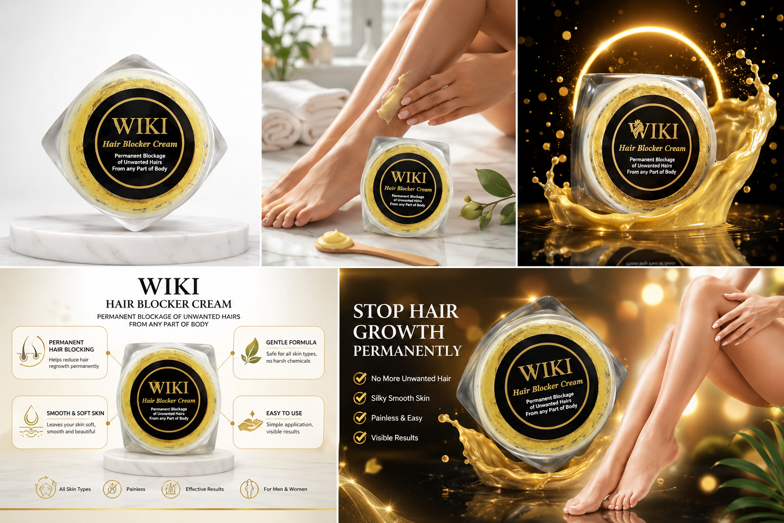 VIKI Hair Blocker Cream – Permanent Blockage of Unwanted Hair (Any Body Part)