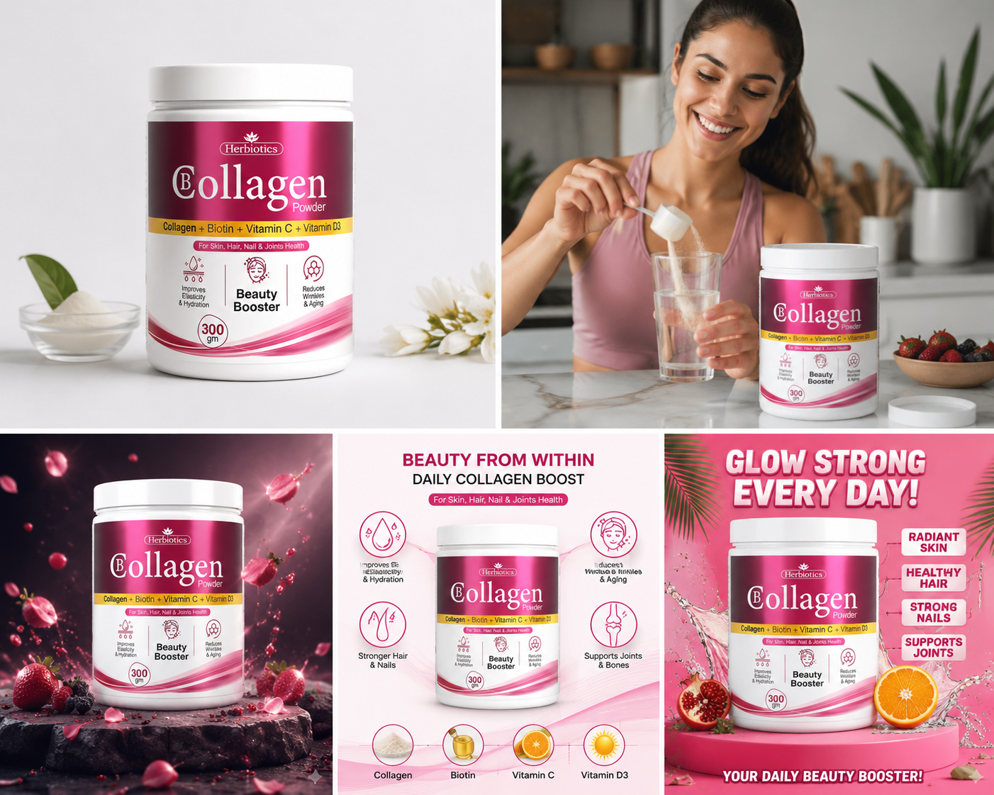 Herbiotics B Collagen Powder – Beauty Booster (300g)