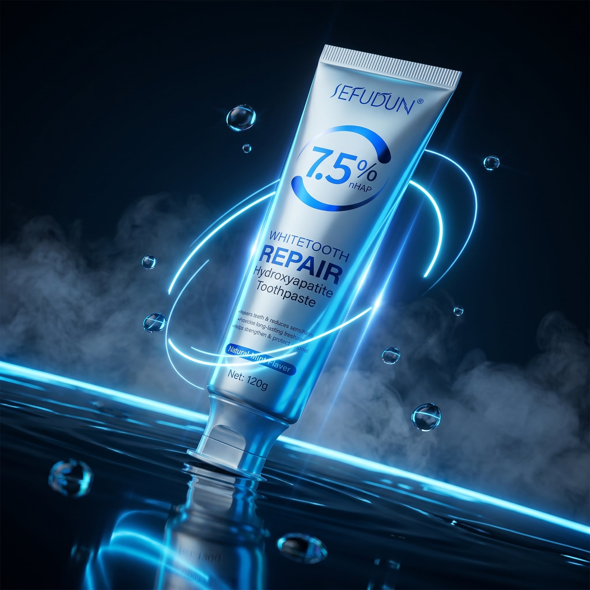 SEFUDUN Whitetooth Repair Hydroxyapatite Toothpaste 7.5% nHAP (120g)