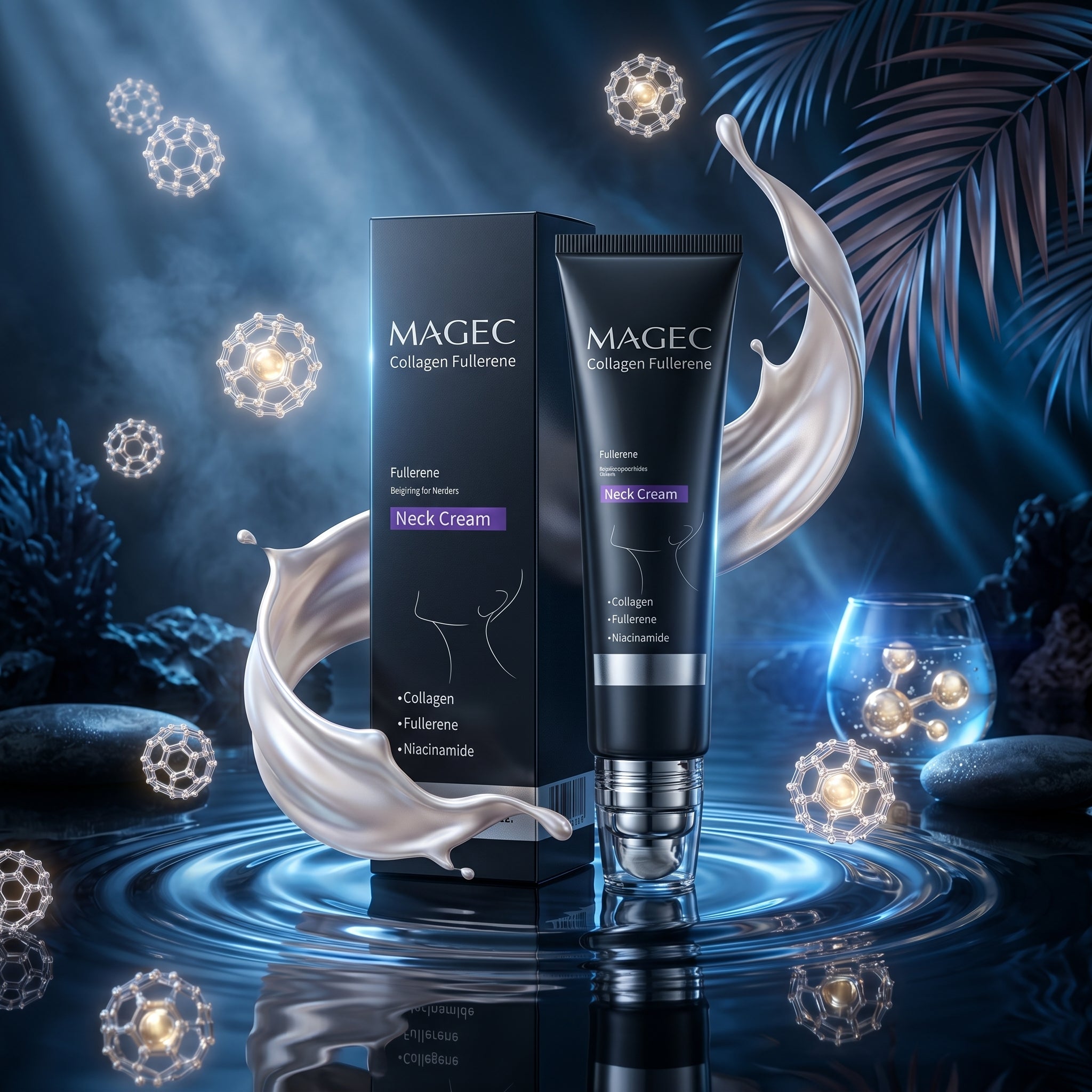 MAGEC Collagen Fullerene Neck Cream – Anti-Aging Firming Formula (50ml)