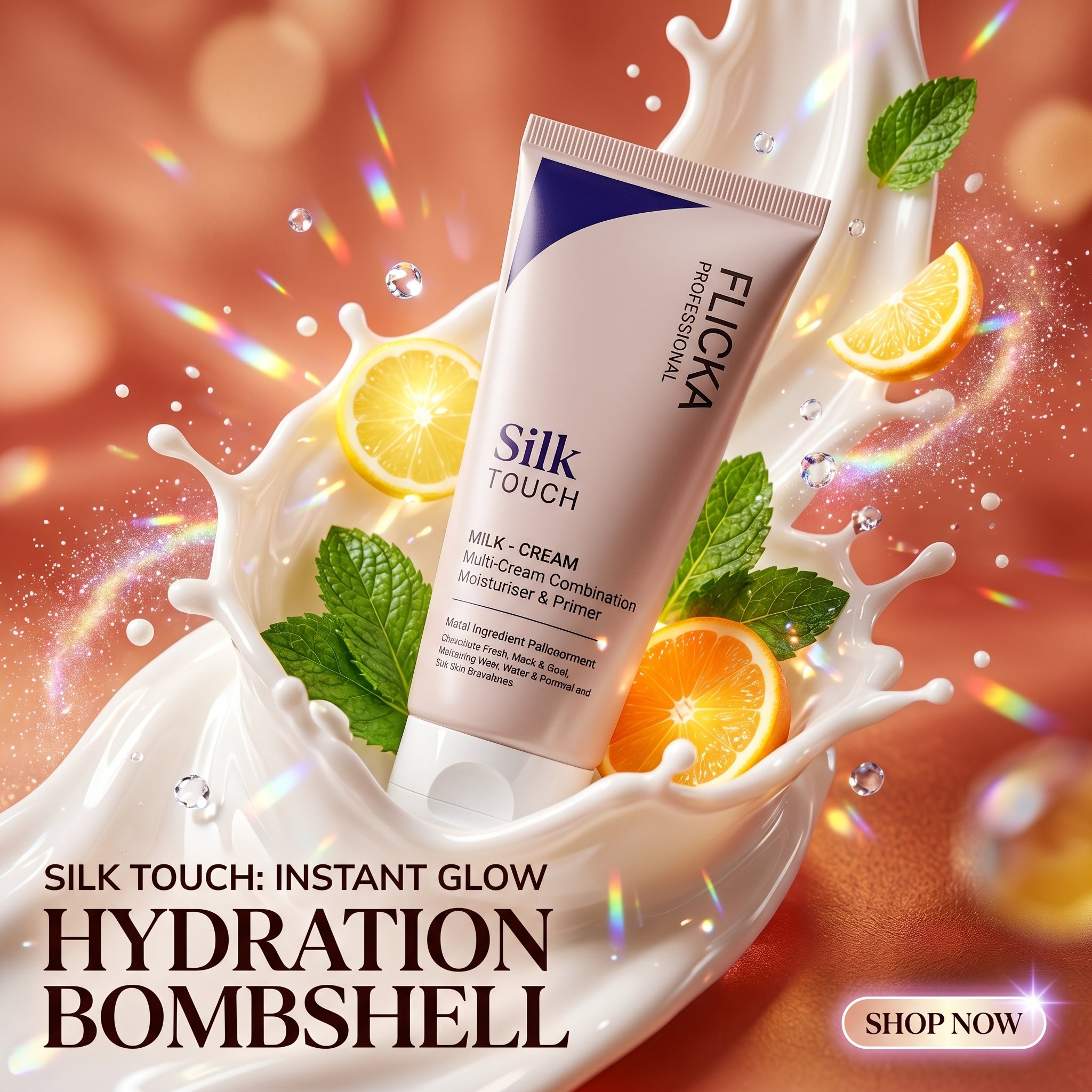 Flicka Professional Silk Touch Milk-Cream – Vegan Moisturizer & Primer (Clean Beauty)