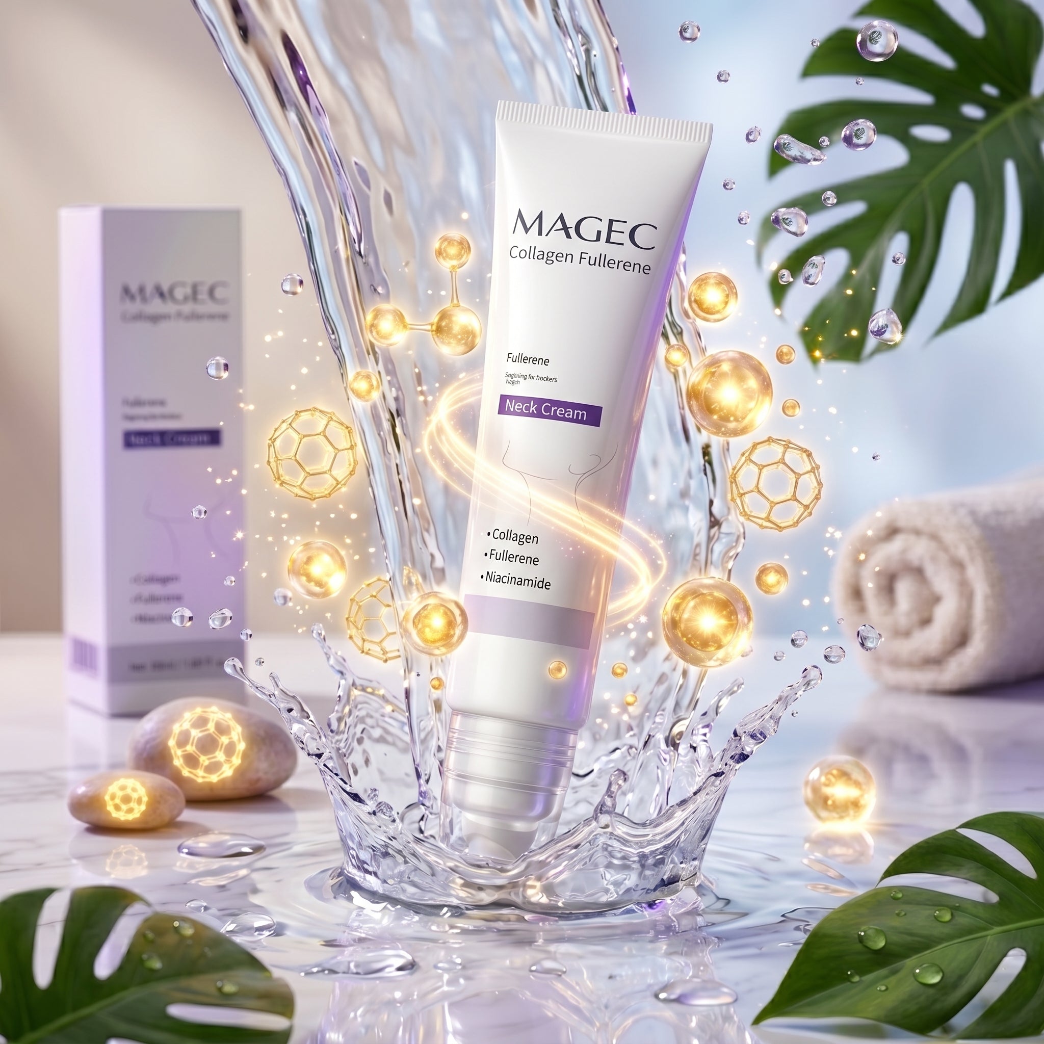 MAGEC Collagen Fullerene Neck Cream – Anti-Aging Firming Formula (50ml)