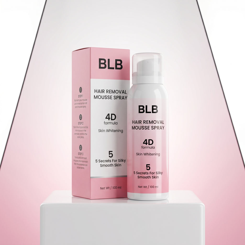 BLB Hair Removal Mousse Spray 4D Formula – Silky Smooth Skin in 3 Steps (100ml)