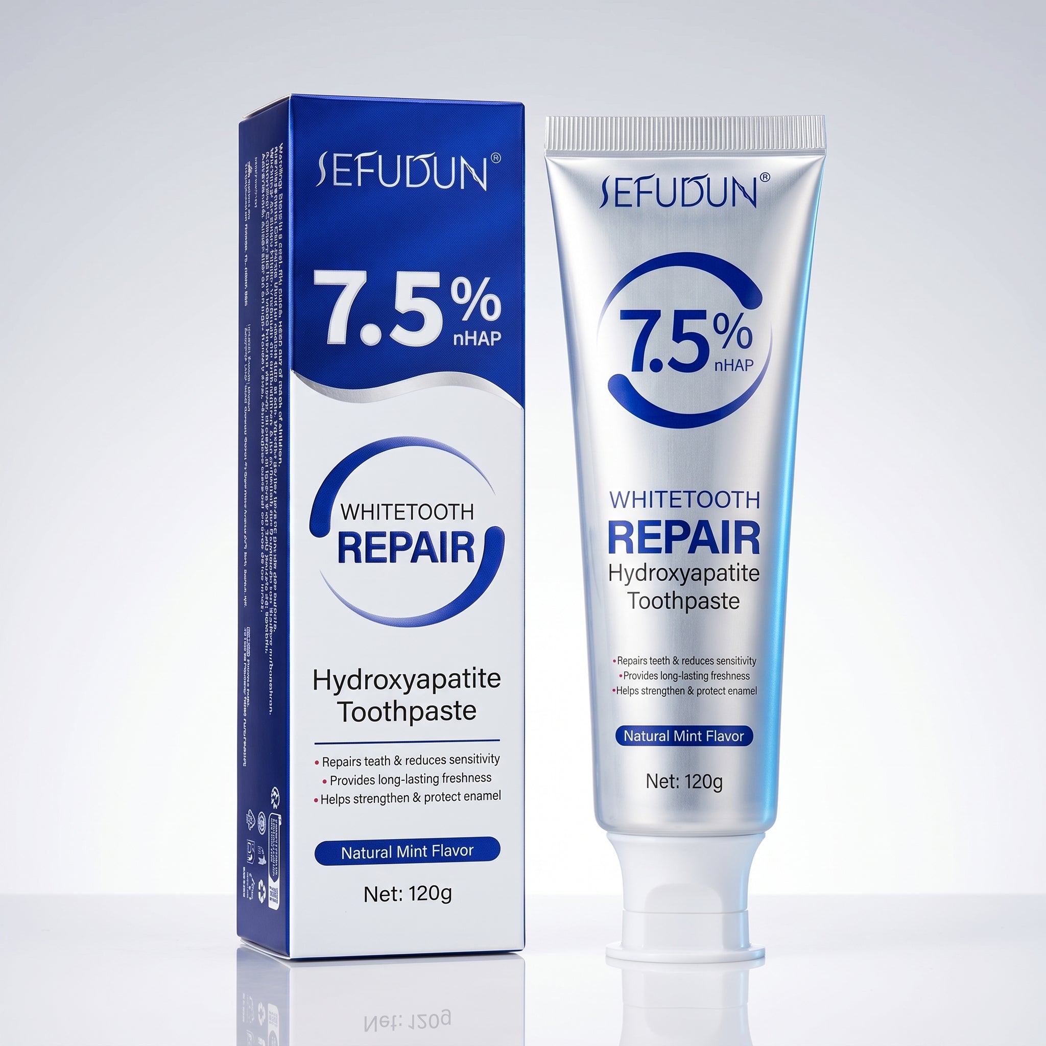 SEFUDUN Whitetooth Repair Hydroxyapatite Toothpaste 7.5% nHAP (120g)
