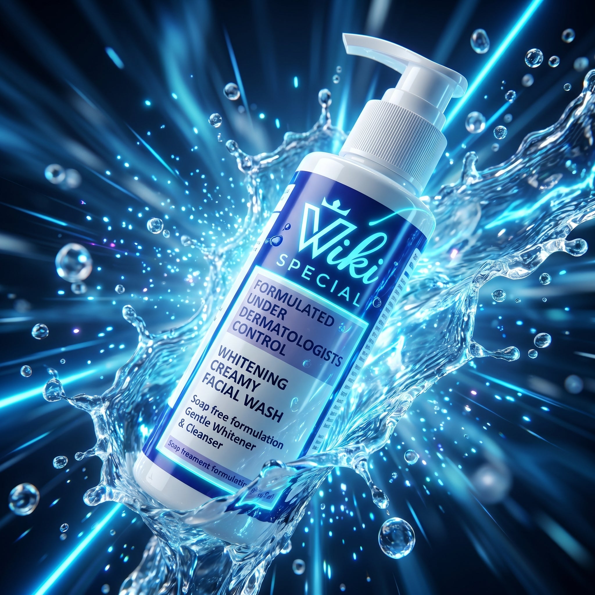 Wiki Special Whitening Creamy Facial Wash – Dermatologist Formulated, Soap-Free