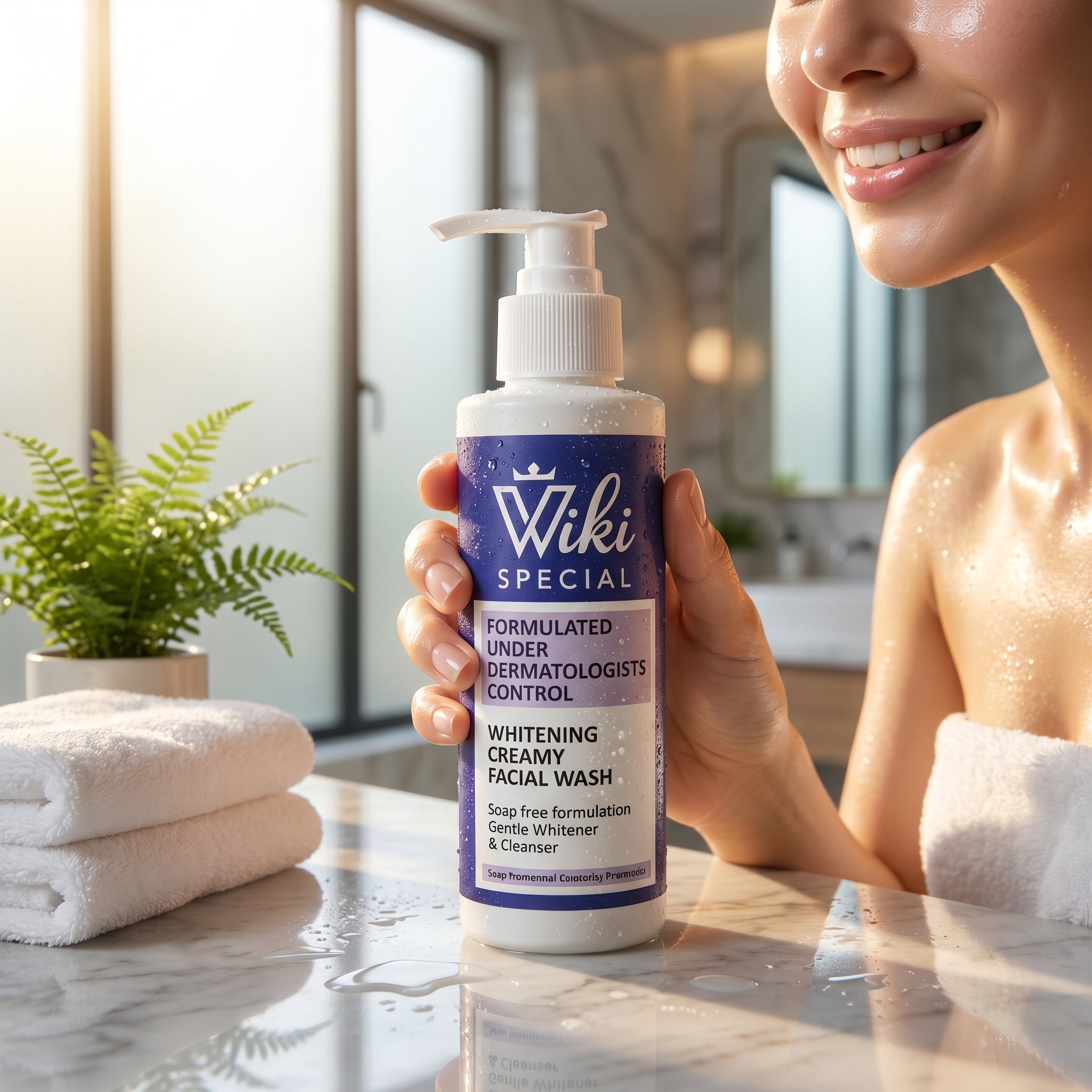 Wiki Special Whitening Creamy Facial Wash – Dermatologist Formulated, Soap-Free